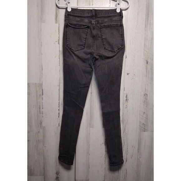 Gap 1969 True Skinny High Rise Gray Denim Pants Size 26R measures 26x27.5 - Picture 4 of 9